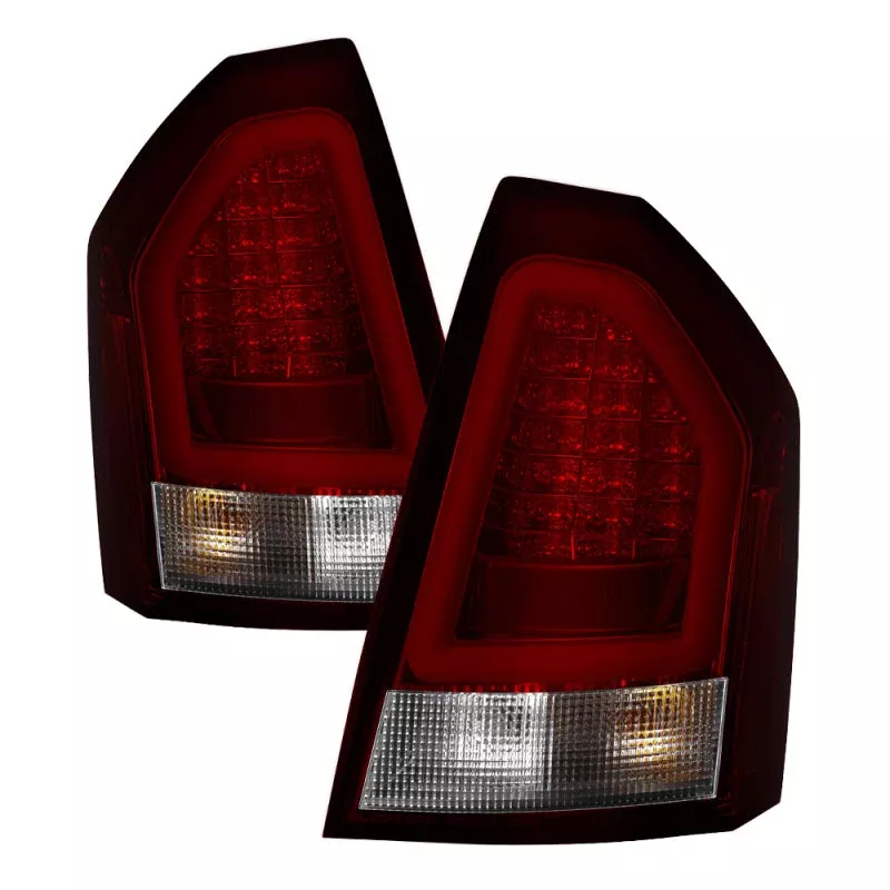 Spyder 05-07 Chrysler 3000C Verison 2 Light Bar LED Tail Lights – Red Clear (ALT-YD-C305V2-LED-RC) 5083364