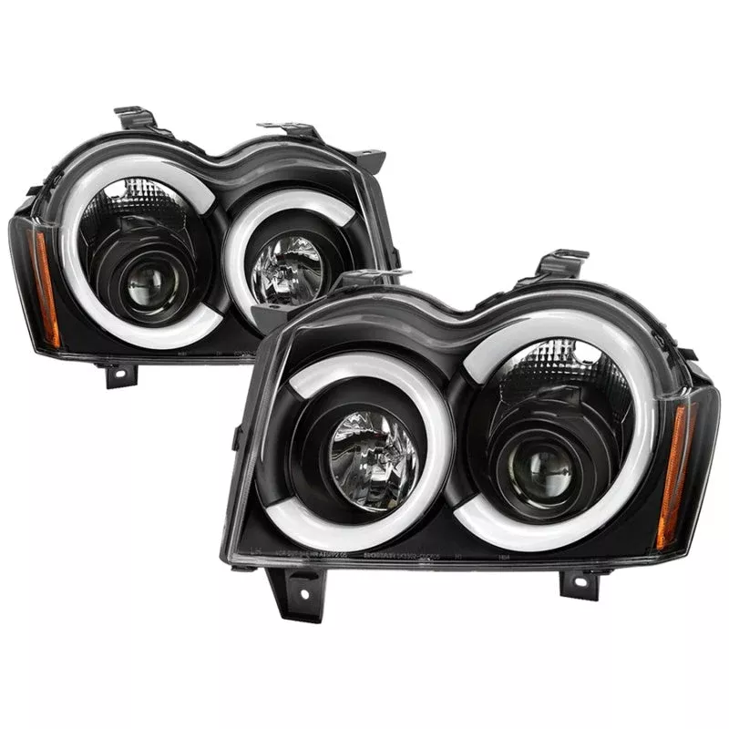 Spyder 05-07 Jeep Grand Cherokee – Light Bar Projector Headlights – Black – PRO-YD-JGC05V2-LB-BK 5086129