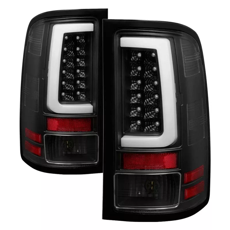Spyder 07-13 GMC Sierra 1500 V2 Light Bar LED Tail Lights – Black (ALT-YD-GS07V2-LBLED-BK) 5084743