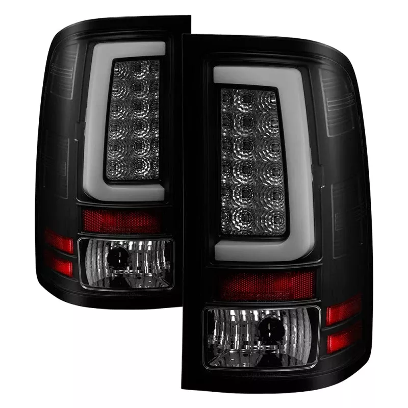 Spyder 07-13 GMC Sierra 1500 V2 Light Bar LED Tail Lights – Blk Smoke (ALT-YD-GS07V2-LBLED-BSM) 5084750