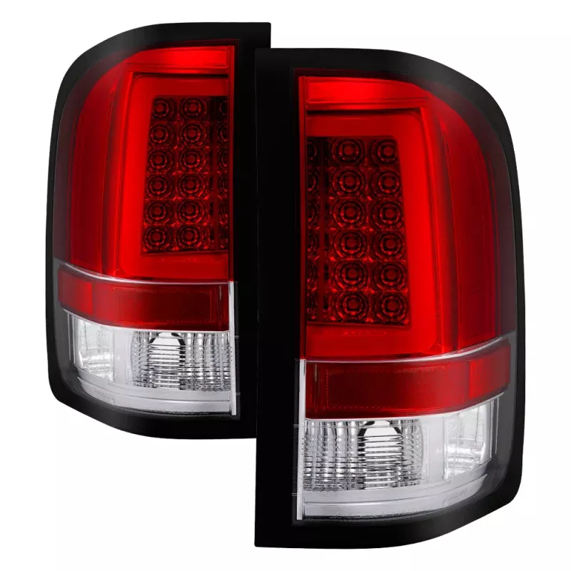 Spyder 07-13 Silverado (Will Not Work w/2010 921 Bulb) V3 Tail Lights Rd/Clr ALT-YD-CS07V3-LBLED-RC 5084101