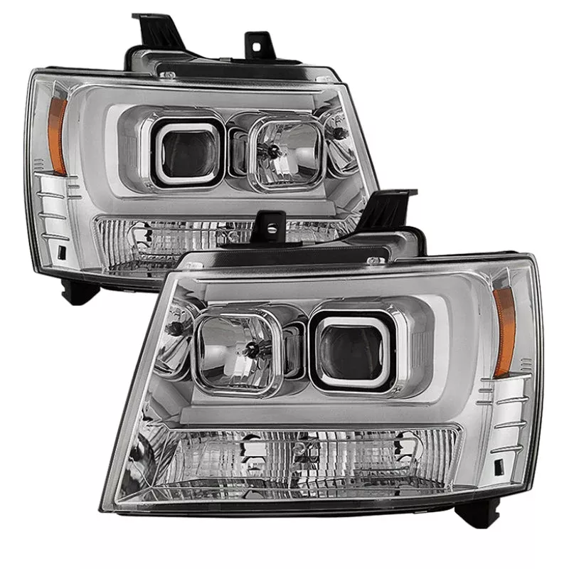Spyder 07-14 Chevy Suburban/1500/2500/Tahoe V2 Projector Headlights Chrome PRO-YD-CSUB07V2-DRL-C 5082572
