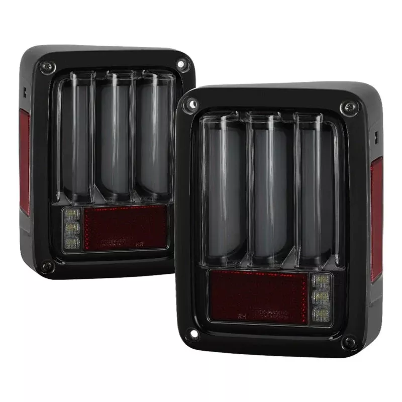 Spyder 07-16 Jeep Wrangler Verison 2 Light Bar LED Tail Lights – Smoke (ALT-YD-JWA07V2-LBLED-BSM) 5084781