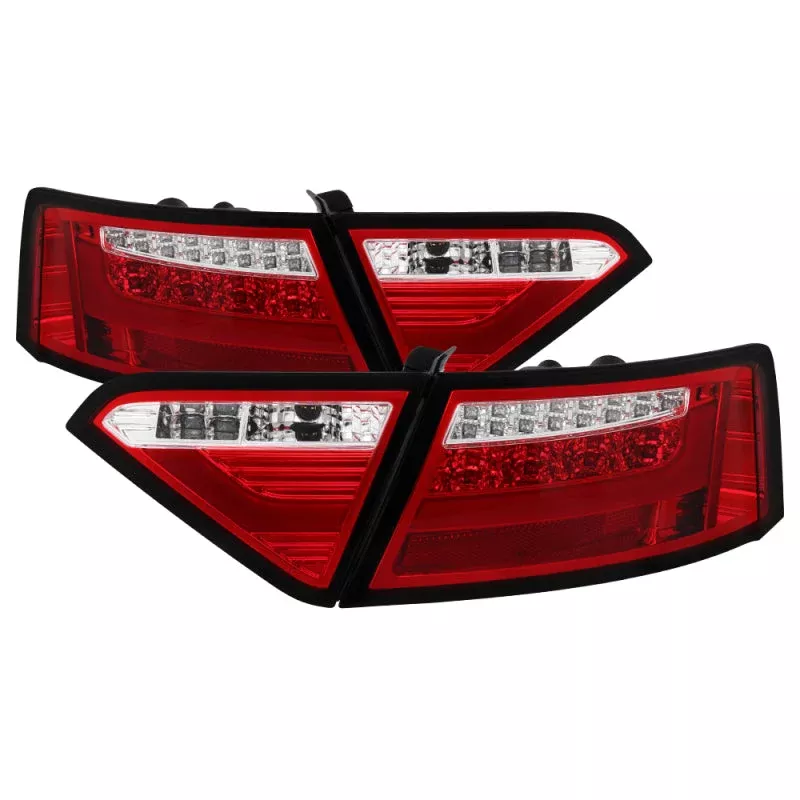 Spyder 08-12 Audi A5 LED Tail Lights – Red Clear ALT-YD-AA508V2-LED-RC 5083258