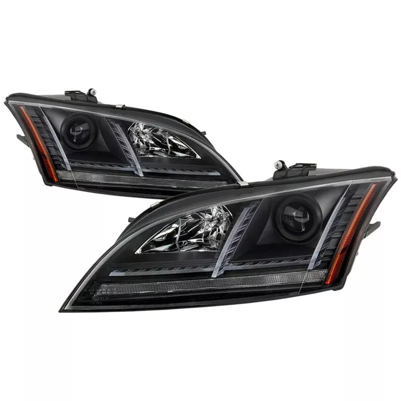 Spyder 08-15 Audi TT (HID Model Only) Projector Headlights – Sequential Signal – Black 5086891