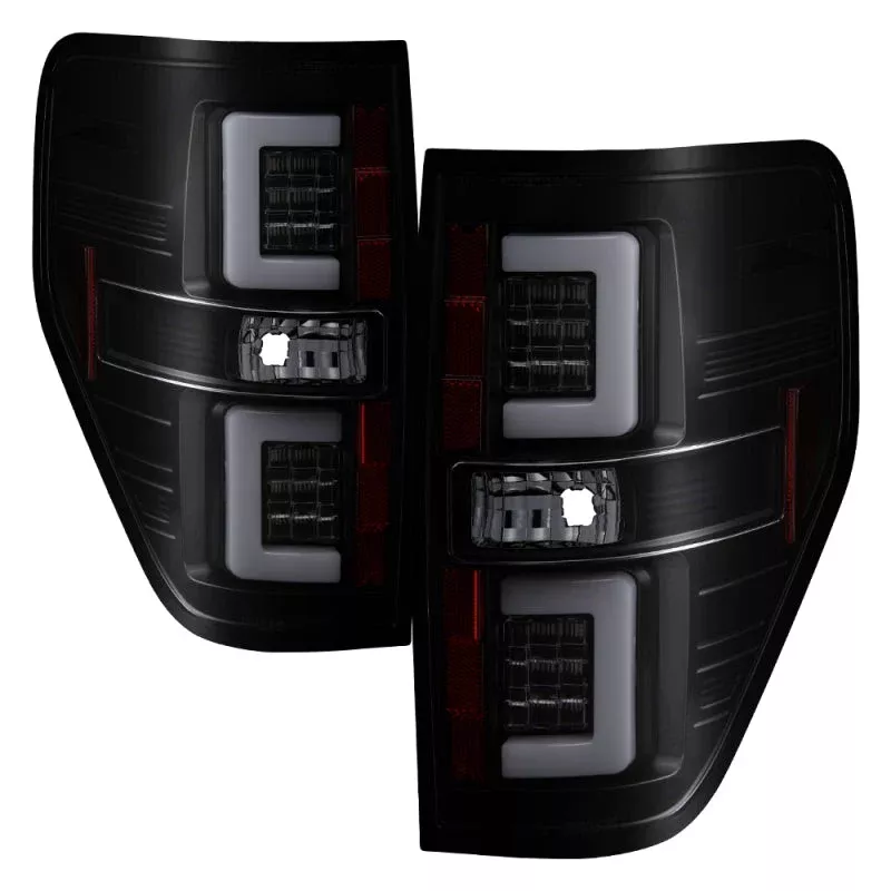 Spyder 09-14 Ford F150 V2 Light Bar LED Tail Lights – Blk Smoke (ALT-YD-FF15009V2-LBLED-BSM) 5084217