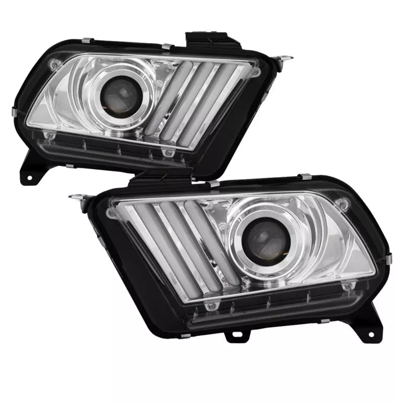 SPYDER 10-13 Ford Mustang – Halogen – Projector Headlights – LED Signals -Chrome (PRO-YD-FM2010V2-C) 5085436