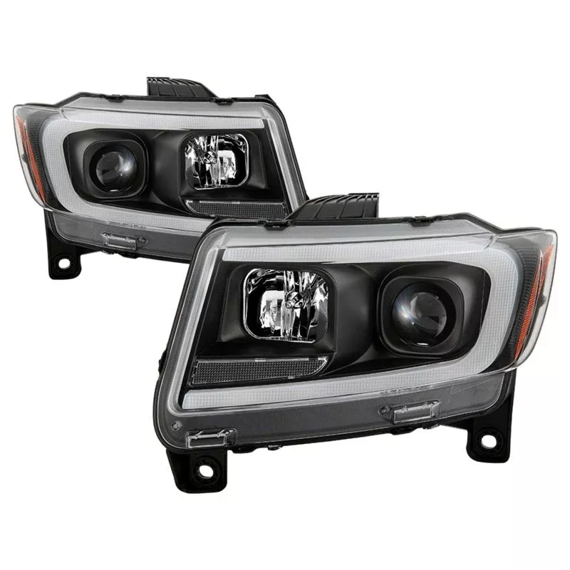 Spyder 11-13 Jeep Grand Cherokee – Light Bar Proj Headlights – Halo Model – Blk – PRO-YD-JGC11-LB-BK 5085795