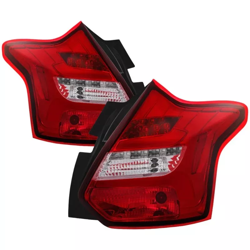 Spyder 12-14 Ford Focus 5DR LED Tail Lights – Red Clear (ALT-YD-FF12-LED-RC) 5085153