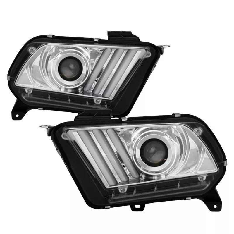 SPYDER 13-14 Ford Mustang (HID Only) Projector Headlights w/Turn Signal – Chrome PRO-YD-FM13HID-C 5085566