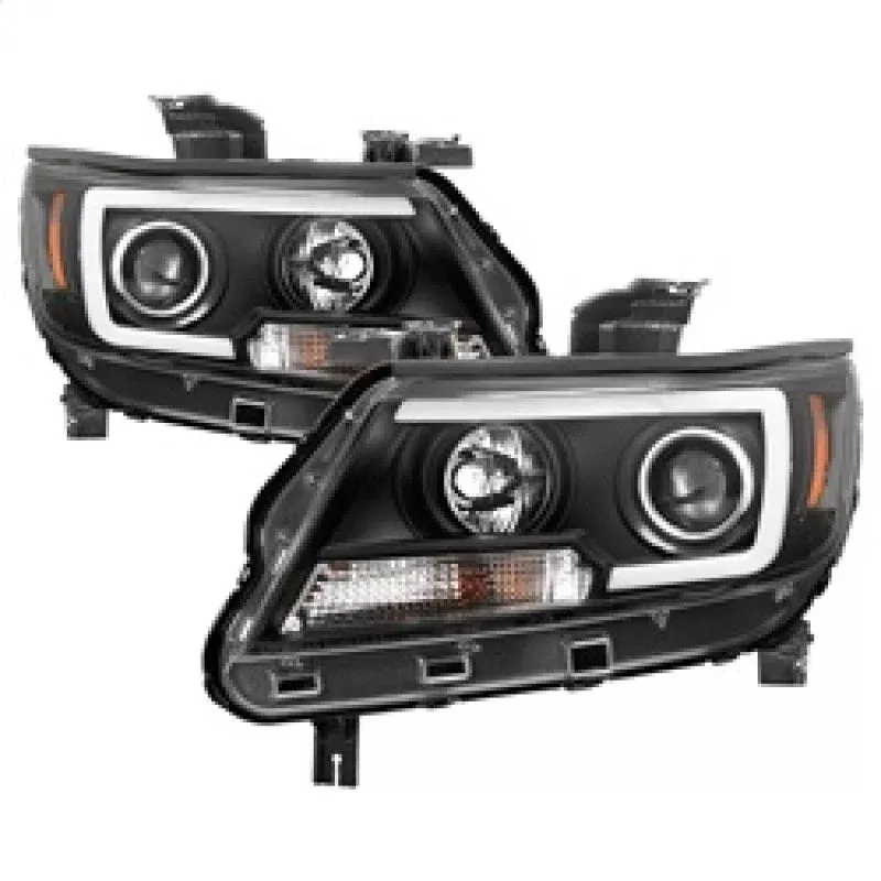 Spyder 15-17 Chevy Colorado Projector Headlights – Light Bar LED – Black (PRO-YD-CCO15-LBDRL-BK) 5085283