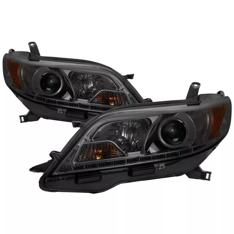 SPYDER 15-17 Toyota Sienna Projector Headlights – DRL LED – Smoke PRO-YD-TSEN15-DRL-SM 5084019