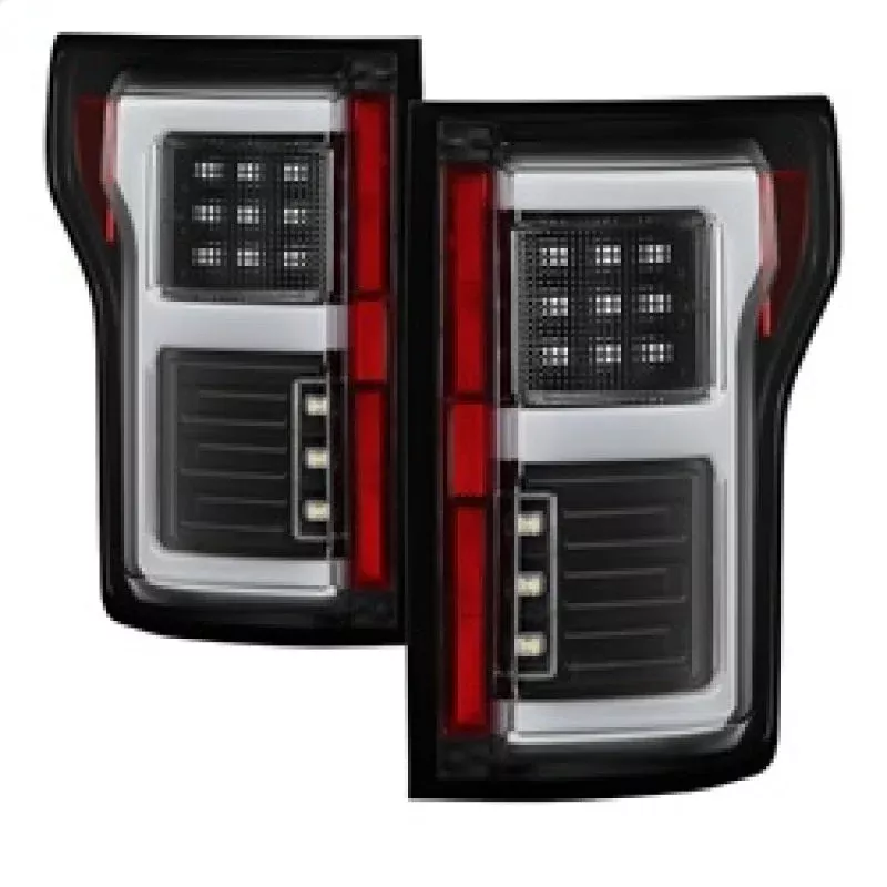 Spyder 15-18 Ford F-150 Light Bar LED Tail Lights (w/Blind Spot) – Black (ALT-YD-FF15015BS-LBLED-BK) 5085313