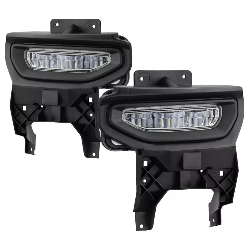 Spyder 16-18 GMC Sierra 1500 OEM Style Full LED Fog Light w/Switch – Clear (FL-GS2016-LED-C) 9043222