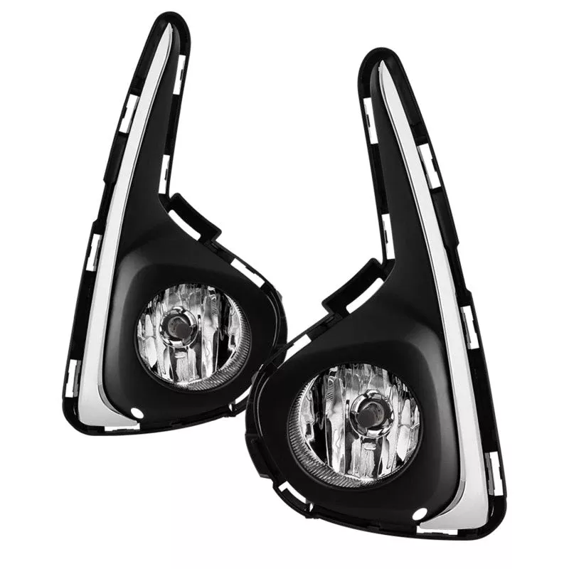 SPYDER 2018+ Toyota Yaris Hatch 2/4DR OEM Style Fog Lights w/Switch – Clr (FL-TY2018-H-C) 9044342
