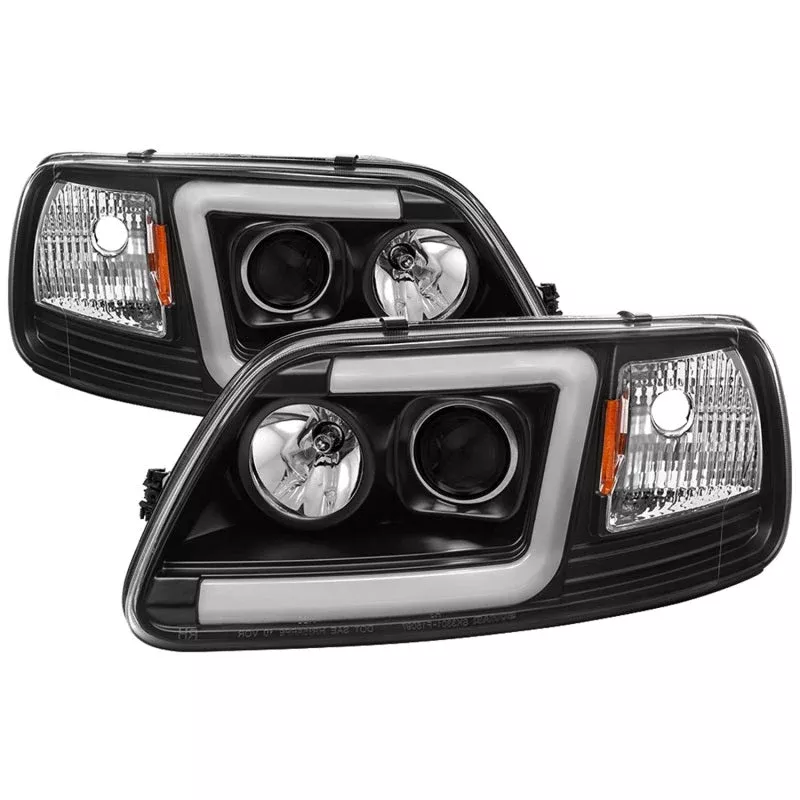 Spyder 97-03 Ford F-150 (After 6/1997) Light Bar Projector Headlights – Blk (PRO-YD-FF15097V2-LB-BK) 5084538