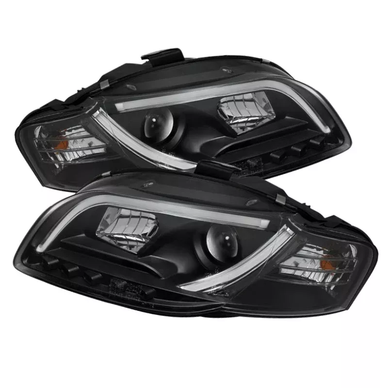 Spyder Audi A4 06-08 Projector Headlights Halogen Only – Light Tube DRL Blk PRO-YD-AA405-LTDRL-G2-BK 5071842