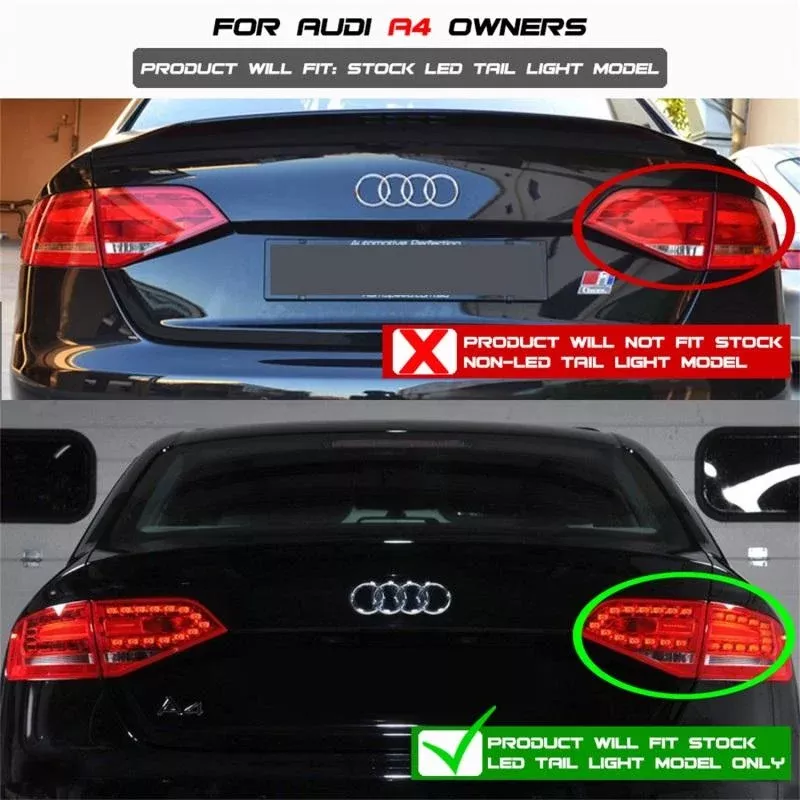Spyder Audi A4 09-12 4Dr LED Tail Lights LED Model Only – Red Clear ALT-YD-AA409-L-LED-RC 5076359