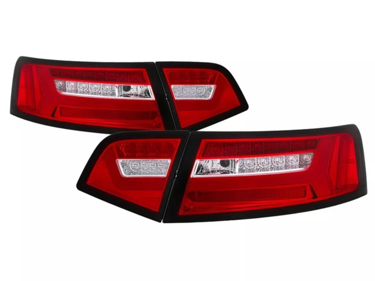 Spyder Audi A6 09-12 LED Tail Lights - Red Clear
