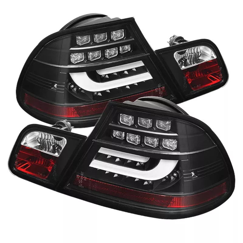 Spyder BMW E46 3-Series 04-06 2Dr Light Bar Style LED Tail Lights Black ALT-YD-BE4604-LBLED-BK 5076564