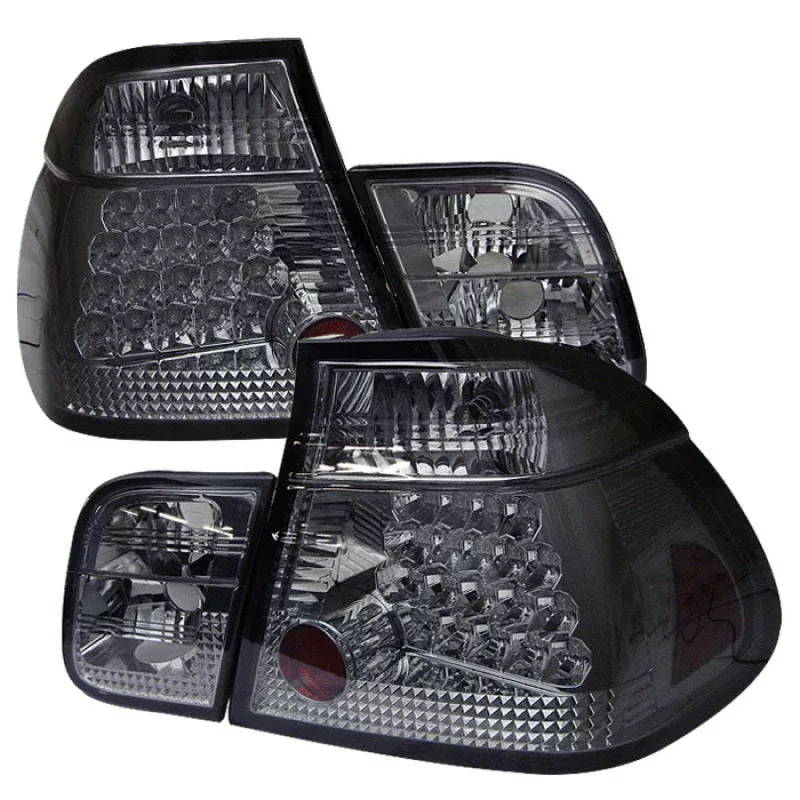 SPYDER BMW E46 3-Series 99-01 4Dr LED Tail Lights Smoke ALT-YD-BE4699-4D-LED-SM 5000774