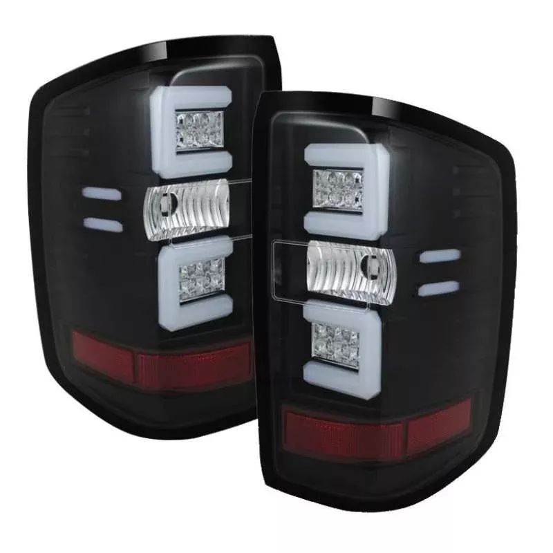 Spyder Chevy 1500 14-16 Light Bar LED Tail Lights Blk ALT-YD-CS14-LBLED-BK 5079985
