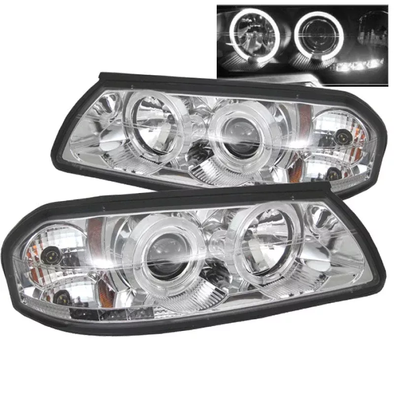 SPYDER Chevy Impala 00-05 Projector Headlights LED Halo LED Chrome High H1 Low H1 PRO-YD-CHIP00-HL-C 5009418