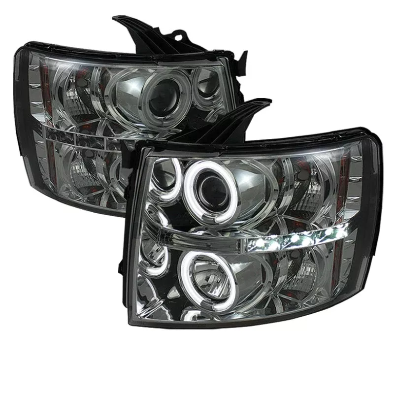 SPYDER Chevy Silverado 1500 07-13 Projector Headlights CCFL Halo LED Smke PRO-YD-CS07-CCFL-SM 5039767