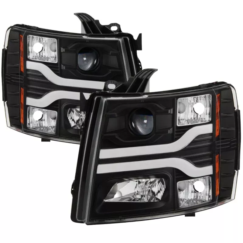 Spyder Chevy Silverado 1500 07-13 Version 3 Projector Headlights – Black PRO-YD-CS07V3-LBDRL-BK 5083609