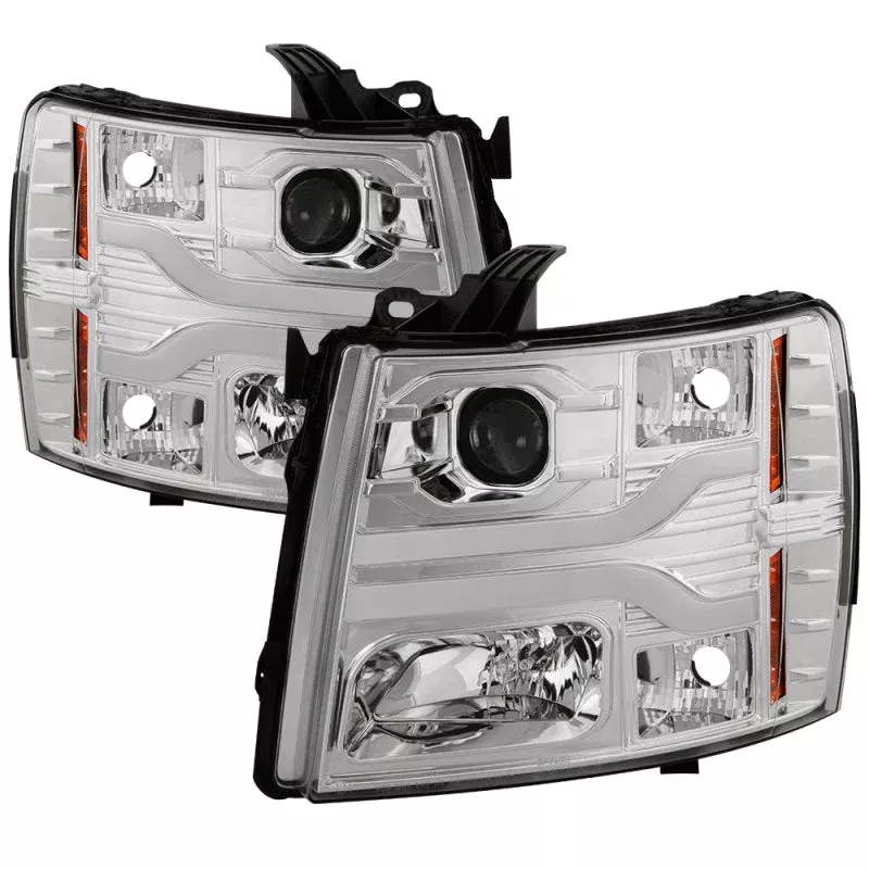 Spyder Chevy Silverado 1500 07-13 Version 3 Projector Headlights – Chrome PRO-YD-CS07V3-LBDRL-C 5083616