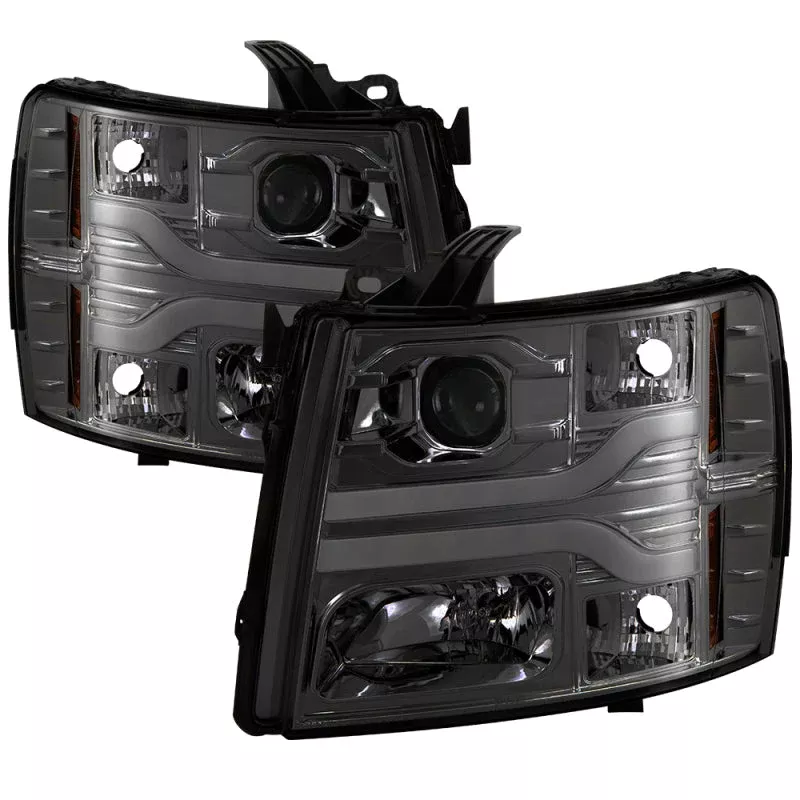 Spyder Chevy Silverado 1500 07-13 Version 3 Projector Headlights – Smoke PRO-YD-CS07V3-LBDRL-SM 5083623