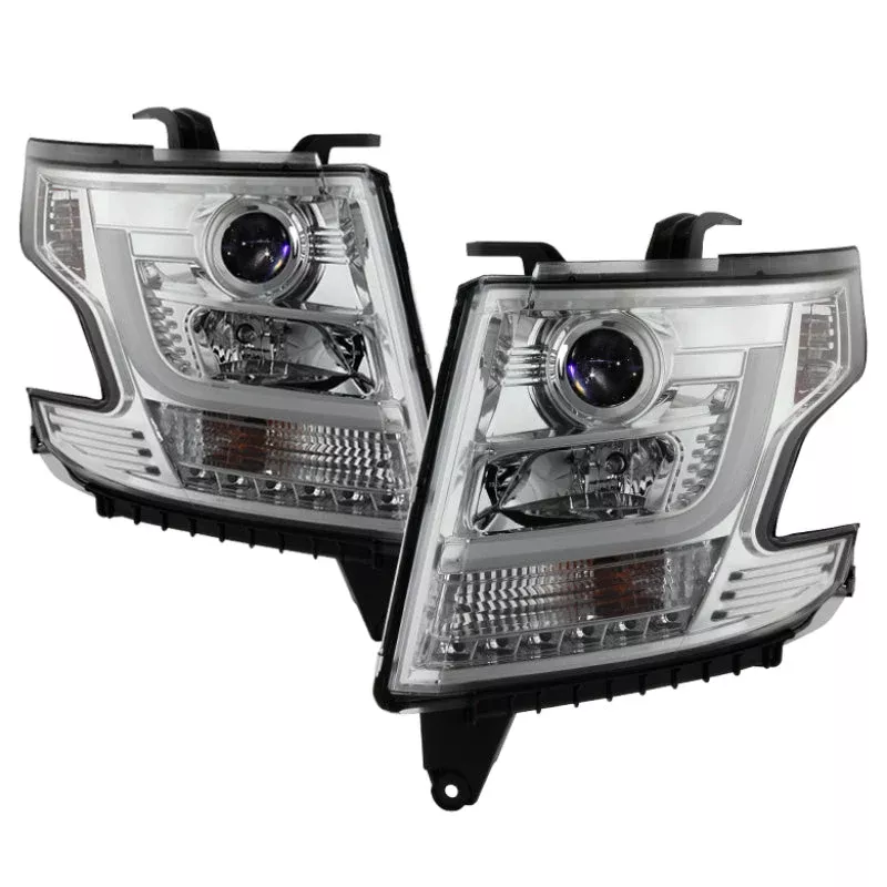 Spyder Chevy Tahoe / Suburban 2015 -2016 Projector Headlights – DRL LED – Chrome PRO-YD-CTA15-DRL-C 5082534