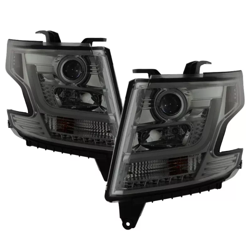 Spyder Chevy Tahoe / Suburban 2015 -2016 Projector Headlights – DRL LED – Smoke PRO-YD-CTA15-DRL-SM 5082558