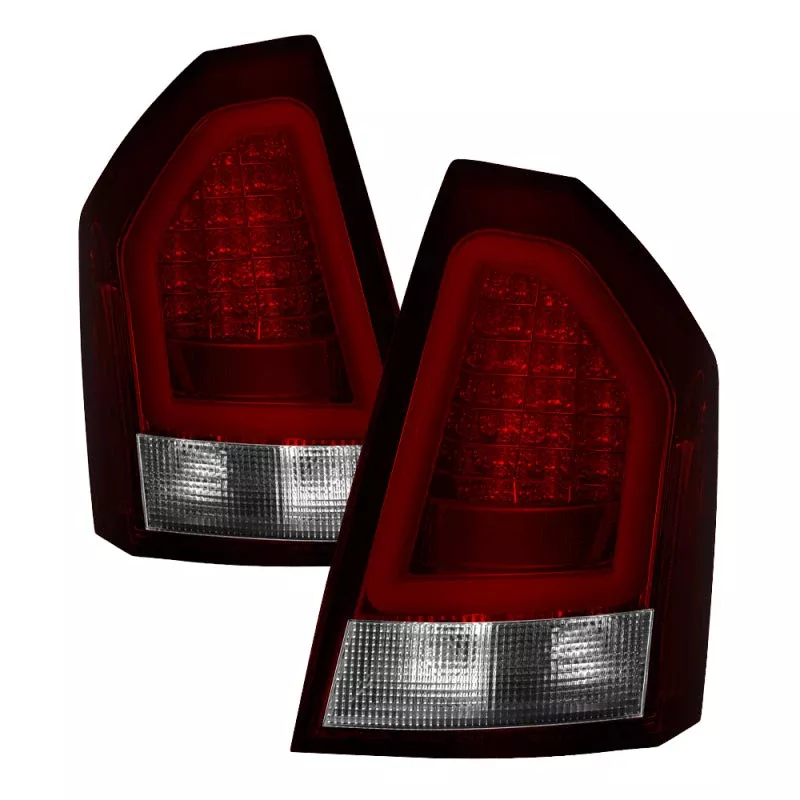 Spyder Chrysler 300 05-07 V2 Light Bar LED Tail Lights – Red Clear ALT-YD-CHR305V2-LED-RC 5083333
