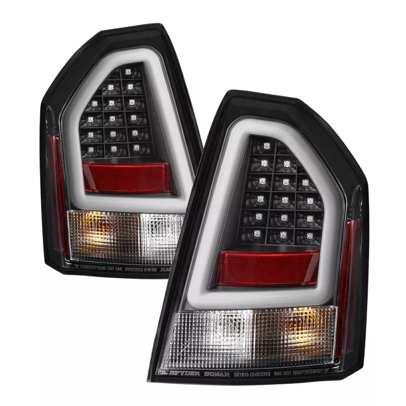 Spyder Chrysler 300C 05-07 V2 Light Bar LED Tail Lights – Black ALT-YD-C305V2-LED-BK 5083357