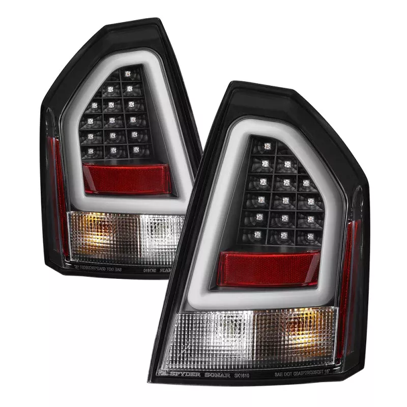 Spyder Chrysler 300C 08-10 V2 Light Bar LED Tail Lights – Black ALT-YD-C308V2-LED-BK 5083388