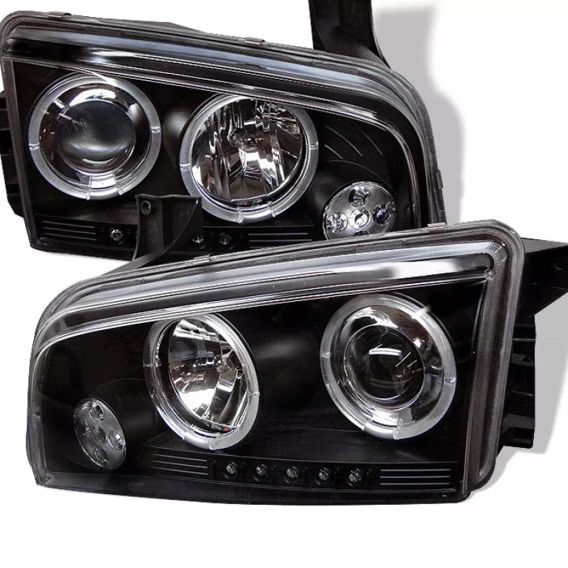 Spyder Dodge Charger 06-10 Projector Headlights Halogen Only – LED Halo LED Blk PRO-YD-DCH05-LED-BK 5009739