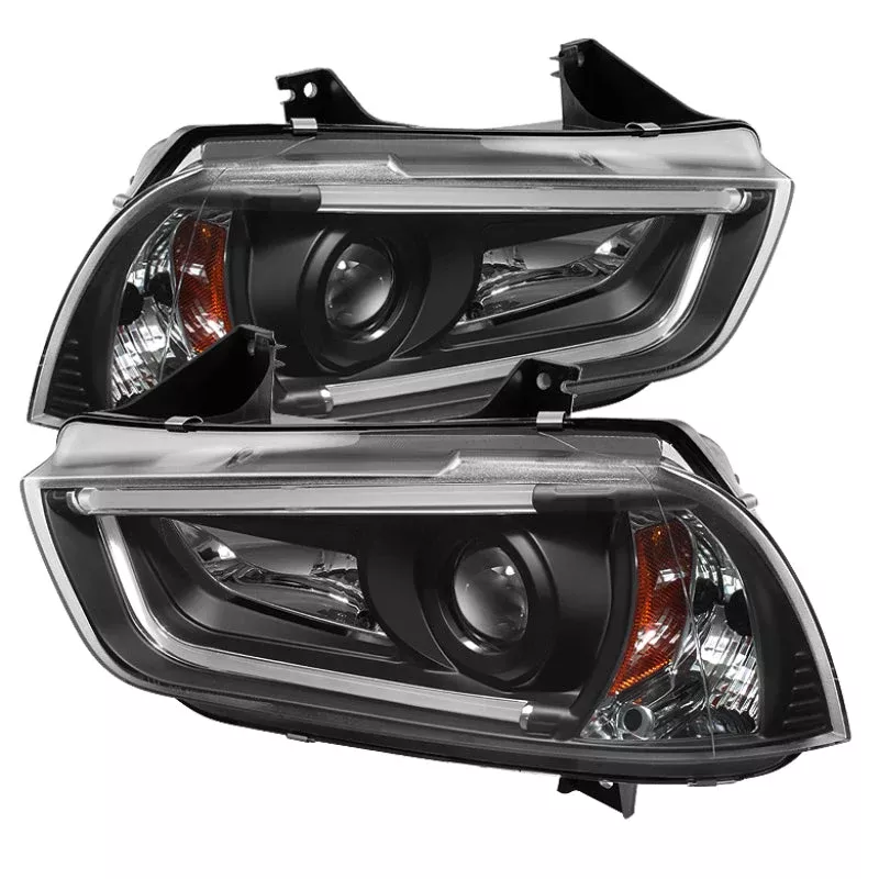 Spyder Dodge Charger 11-14 Projector Headlights Halogen – Light Tube DRL Blk PRO-YD-DCH11-LTDRL-BK 5074188