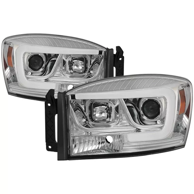 Spyder Dodge Ram 1500 06-08 V2 Projector Headlights – Light Bar DRL – Chrome (PRO-YD-DR06V2-LB-C) 5085290