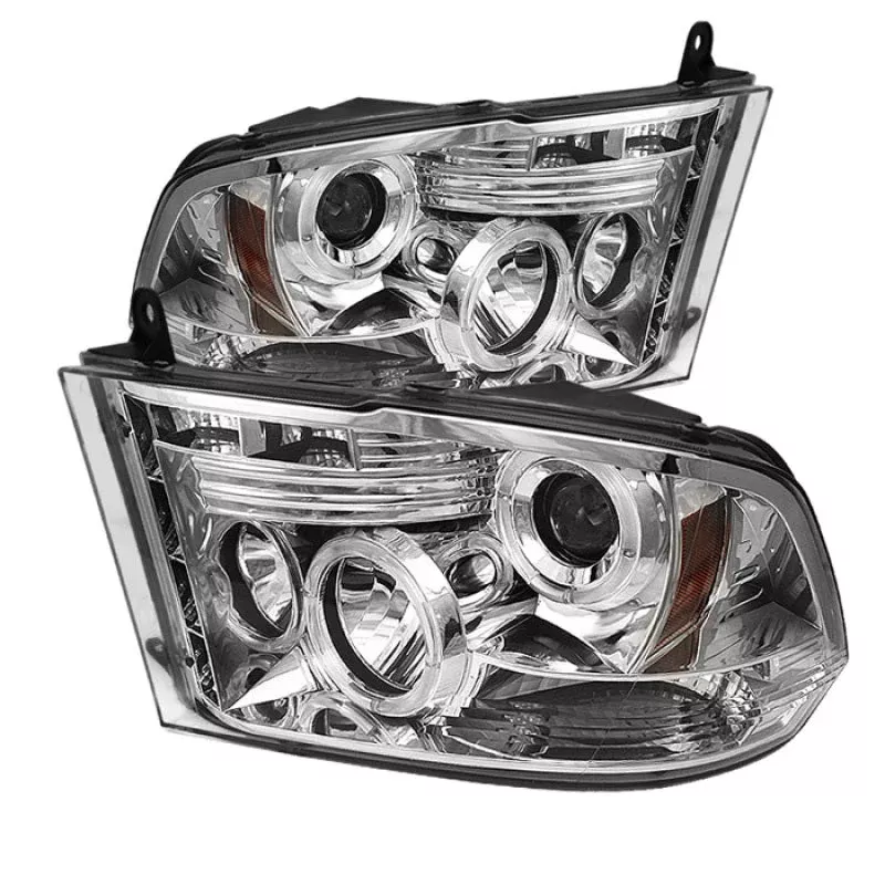 Spyder Dodge Ram 1500 09-14 10-14 Projector Headlights Halogen- LED Halo LED – Chrm PRO-YD-DR09-HL-C 5010049