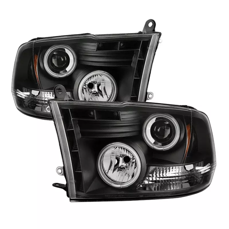 Spyder Dodge Ram 1500 09-14 Projector Headlights Halogen- CCFL Halo LED – Blk PRO-YD-DR09-CCFL-BK 5030320