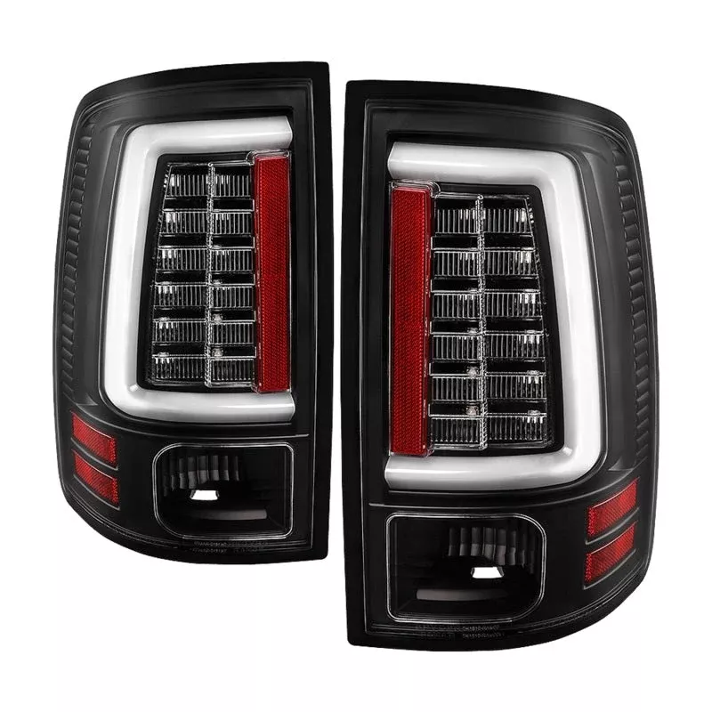 Spyder Dodge Ram 2013-2014 Light Bar LED Tail Lights - All Black ALT-YD-DRAM13V2-LED-BKV2 5085931