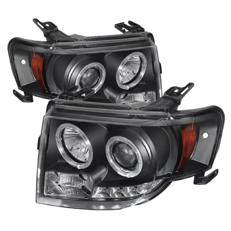 Spyder Ford Escape 08-12 Projector Headlights Halogen Model Only – DRL Black PRO-YD-FES08-DRL-BK 5074225
