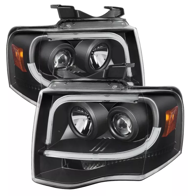 Spyder Ford Expedition 07-13 Projector Headlights Light Tube DRL Blk PRO-YD-FE07-LTDRL-BK 5079503