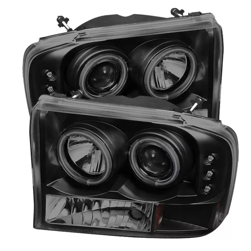 Spyder Ford F250 Super Duty 99-04 Projector V 2 CCFL Halo LED Blk Smke PRO-YD-FF25099-1P-G2-CCFL-BSM 5078865
