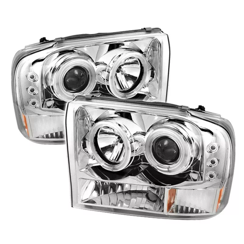 SPYDER Ford F250 Super Duty 99-04 Projector Version 2 CCFL Halo LED Chrm PRO-YD-FF25099-1P-G2-CCFL-C 5030139