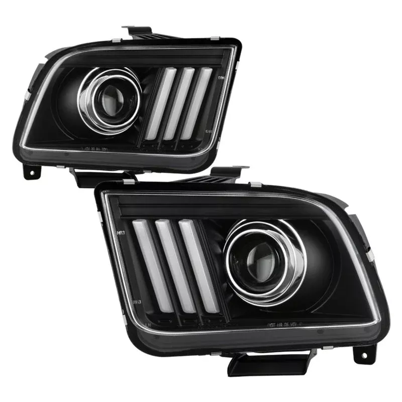 Spyder Ford Mustang 05-08 V2 High-Power LED Headlights – Black PRO-YD-FM05AP-BK 5088192