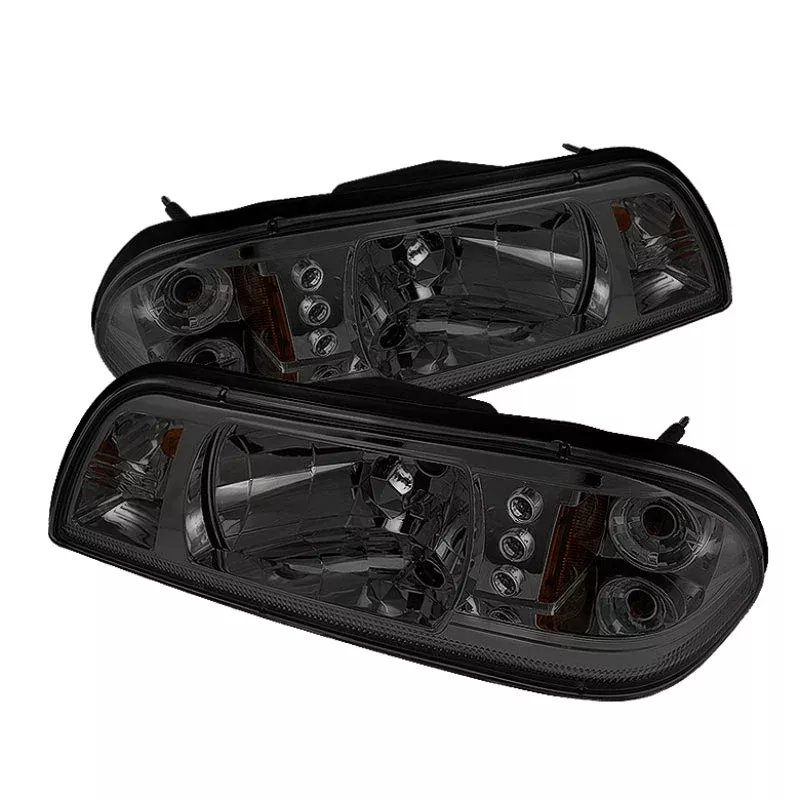 Spyder Ford Mustang 87-93 1PC LED (Replaceable LEDs)Crystal Headlights Black HD-YD-FM87-1PC-LED-BK 5012531