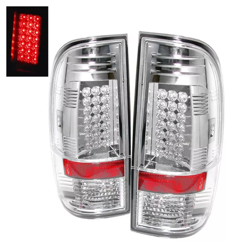 Spyder Ford Super Duty 08-15 LED Tail Lights Chrome ALT-YD-FS07-LED-C 5003904
