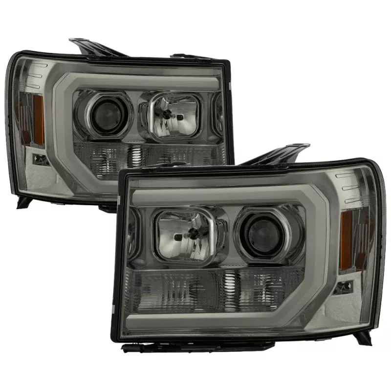 Spyder GMC Sierra 1500/2500/3500 07-13 V2 Projector Headlights – Smoke PRO-YD-GS07V2-LBDRL-SM 5083654